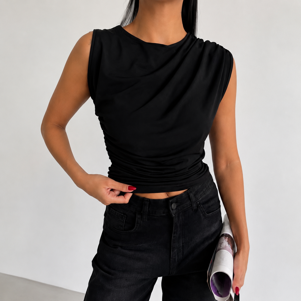 Draped Muse Top