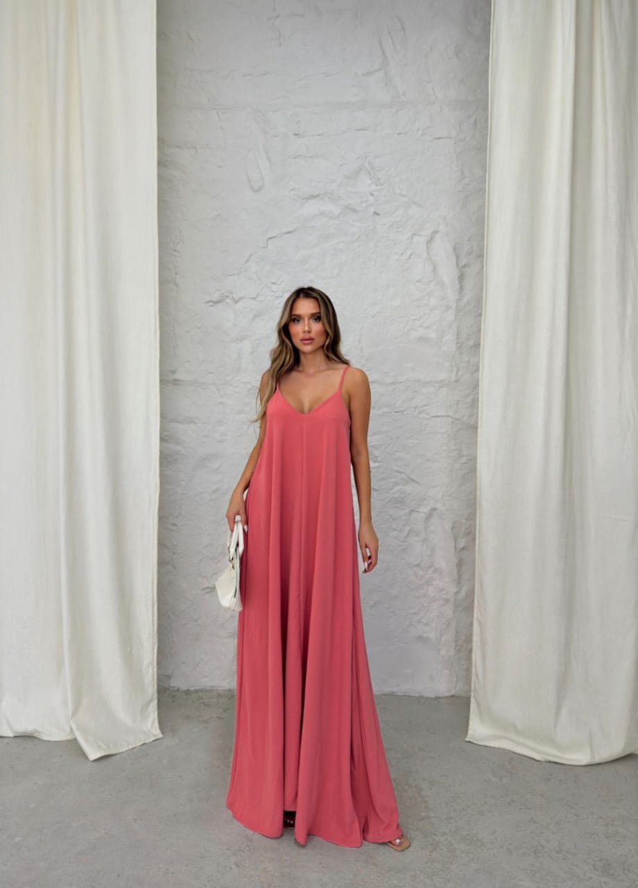 Sunset Rose Maxi Dress