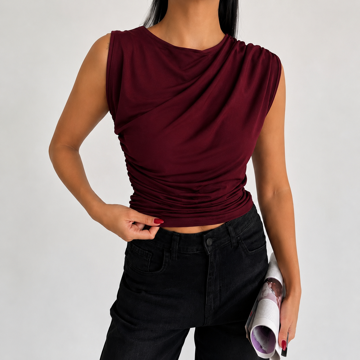 Draped Muse Top
