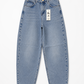 Cloud Wash Barrel Jeans