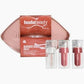 HUDA BEAUTY - Mini Glossiest Lip Gloss Set (Lip Glosses in Glassy, Sugar Baby, Bombshell )